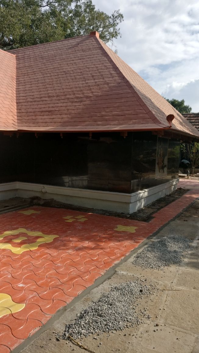 Interlock bricks laying inside Sivan Koil pradakshina path-01/11/2018